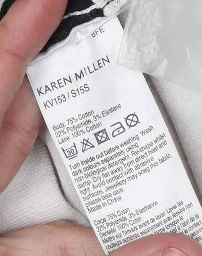 Karen Millen Women's White Cardigan Size 8 - Elegant Style
