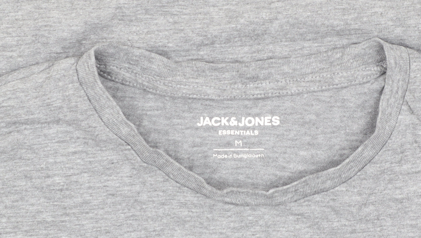 Jack & Jones Men's Grey M Crew Neck T-Shirt