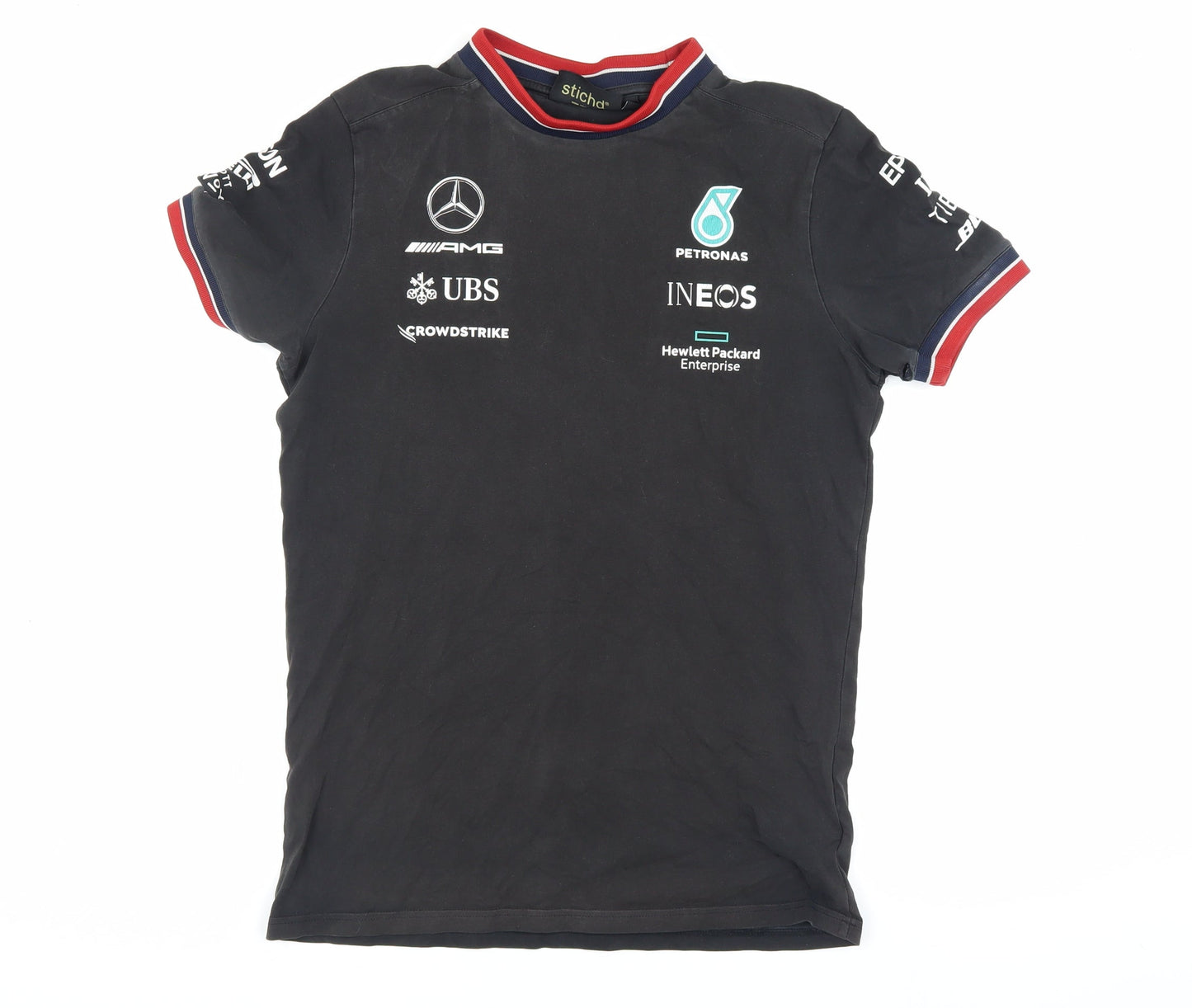 Stichd AMG Petronas Men's Black Logo T-Shirt - Size S