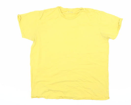 Gap Men's XL Yellow Crew Neck Short Sleeve T-Shirt