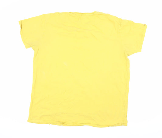 Gap Men's XL Yellow Crew Neck Short Sleeve T-Shirt