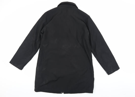 Ellie Lou Ise Women's Black Overcoat Size S