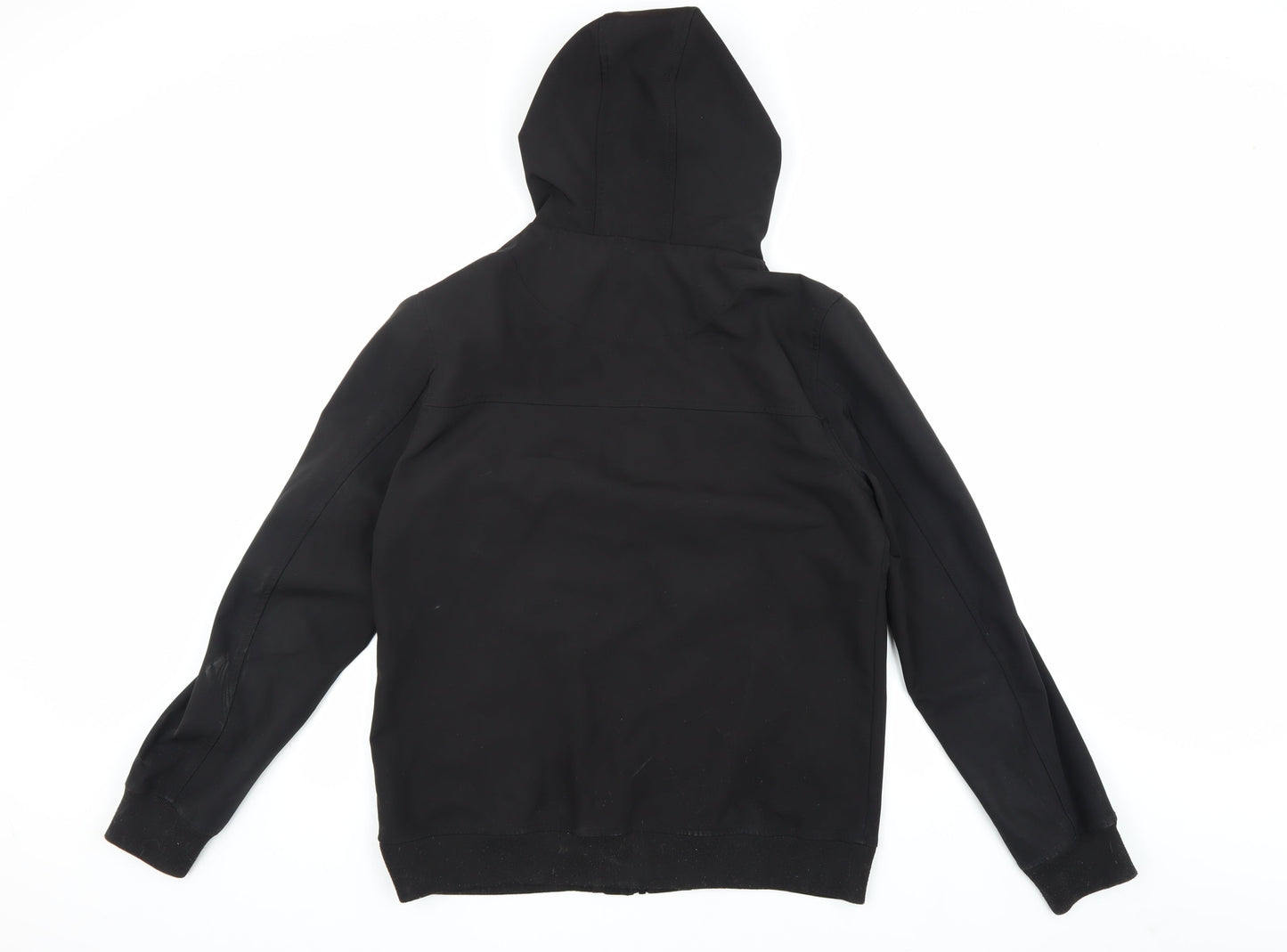 Fabric Men's Black Hooded Jacket M - Autumn Casual Essential