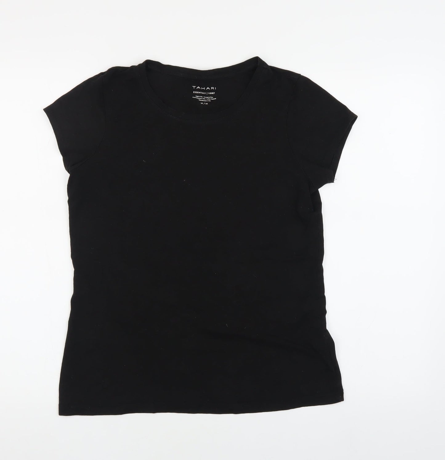 Tahari Women's Black M T-Shirt with Round Neck