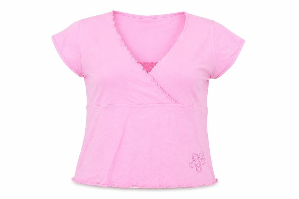 e-vie Women's Pink Wrap T-Shirt Size 18/20 Casual Wear
