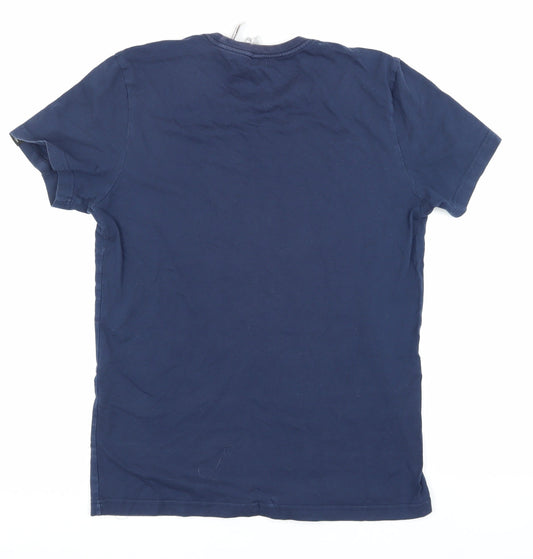 Adidas Blue Men's T-Shirt, Size S, Logo, Casual Sport Wear