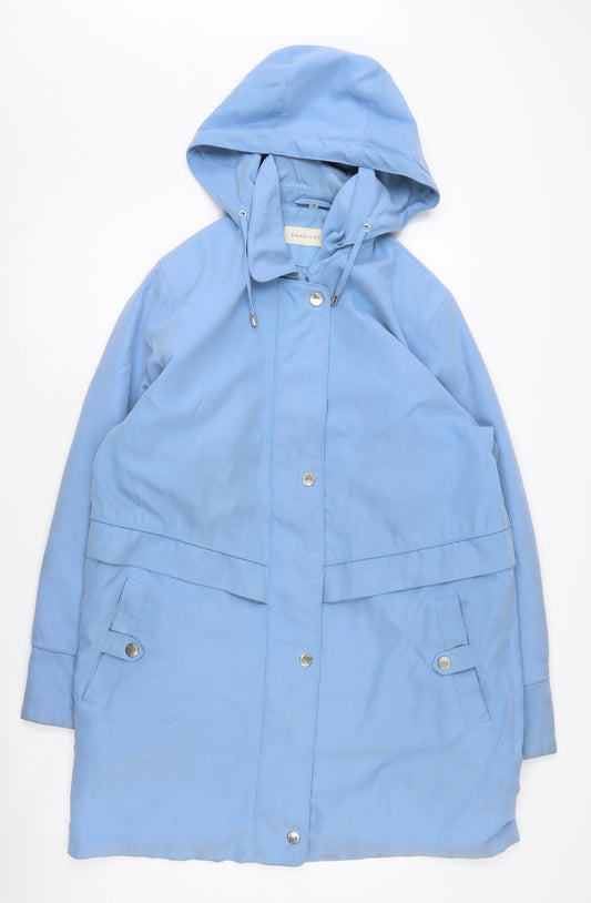 Dannimac Women's Blue Parka Jacket, Mid-Length, M, Hooded