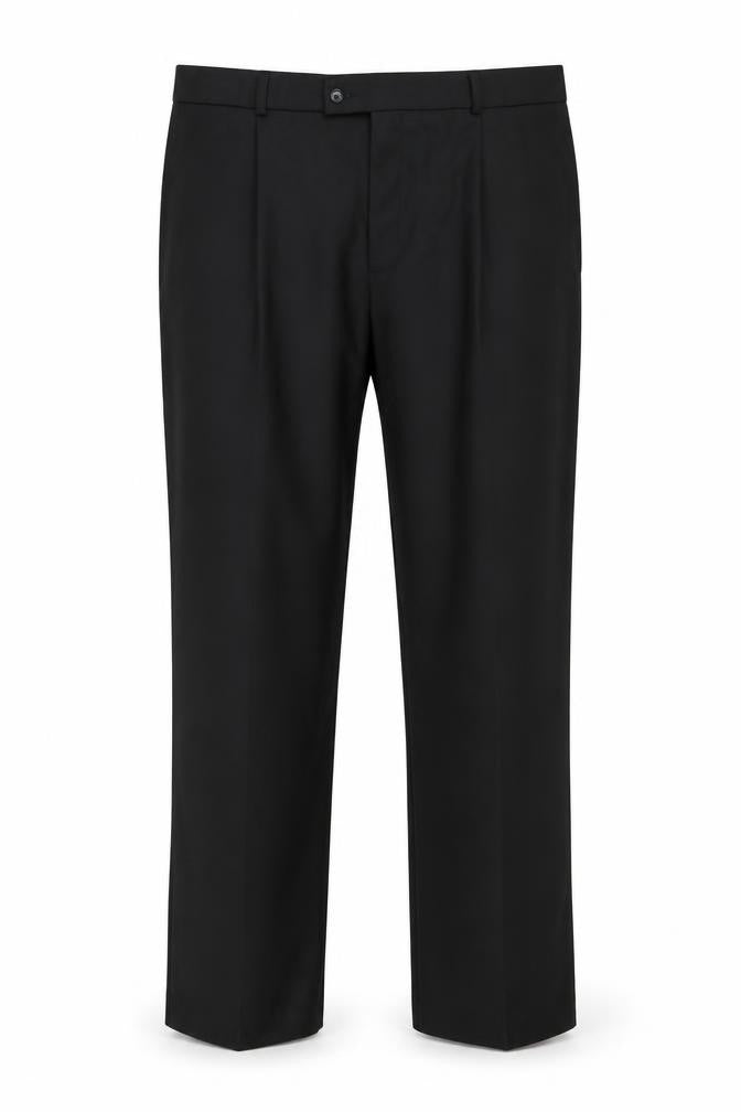 Woodbrie Men's Black 42L Pleated Trousers New