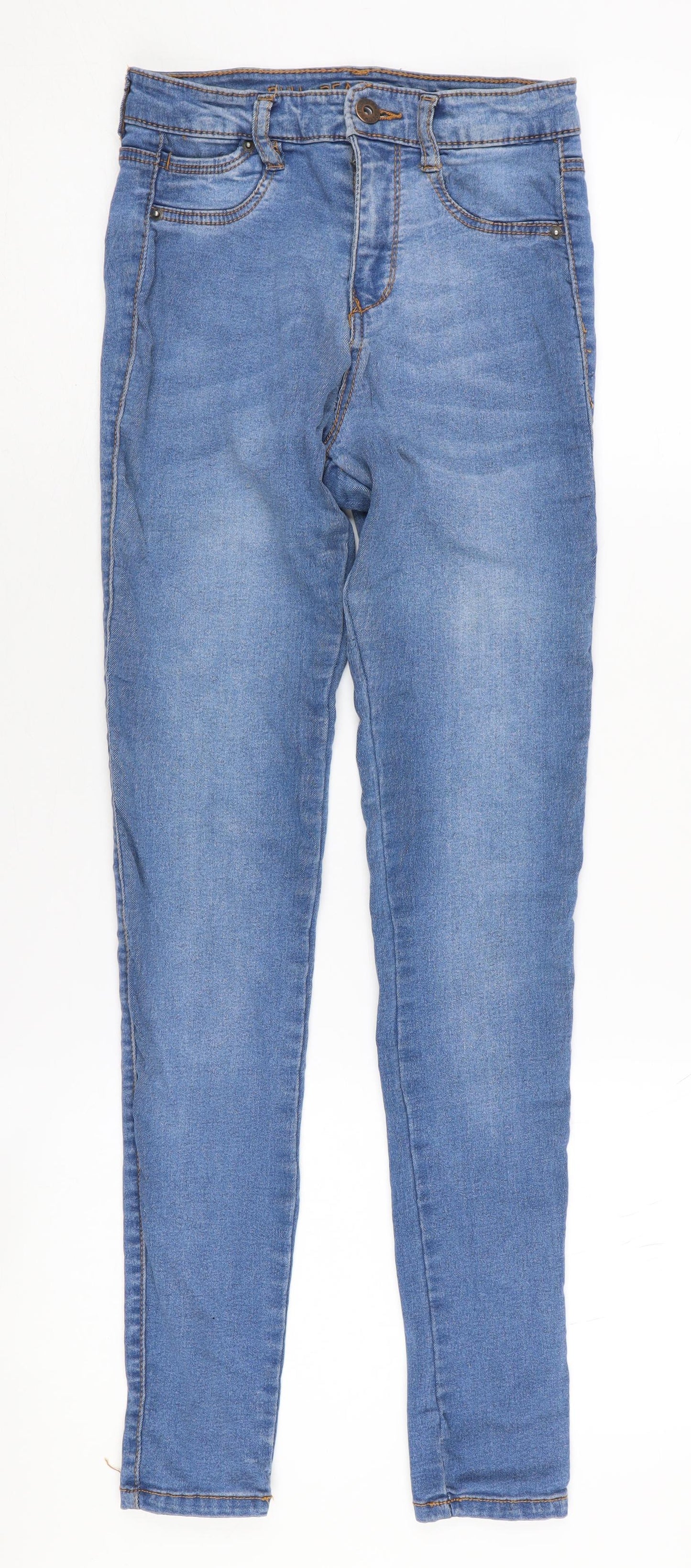 Pull&Bear Women's Blue Skinny Jeans, Size 6