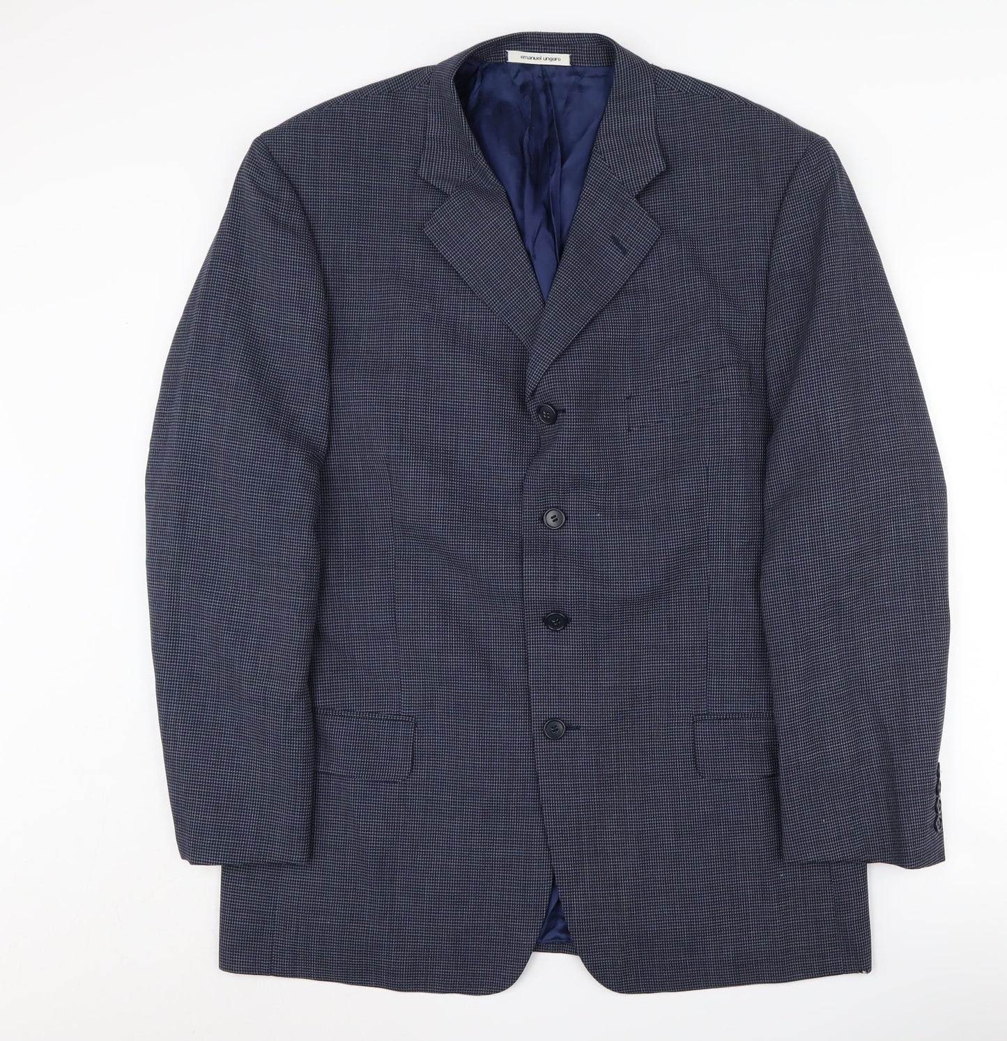 Emanuel Ungaro Men’s Blue Classic Jacket, Size 44L