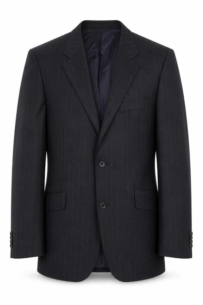 Mens 38 Chest Regular T.M.Lewin Black Two-Button Suit Jacket