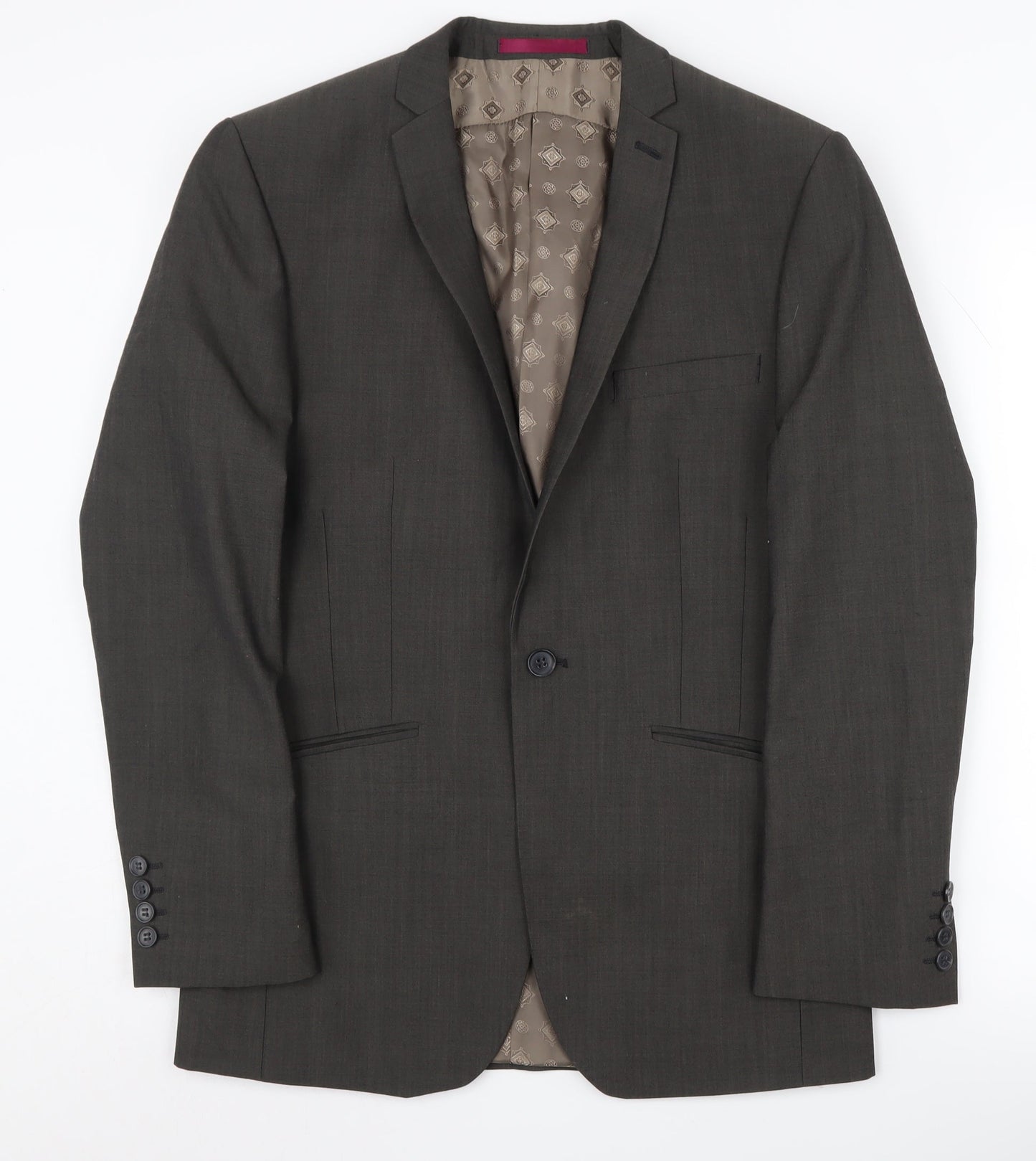 Limehaus Men's Brown Blazer, Size 36R, Regular Fit