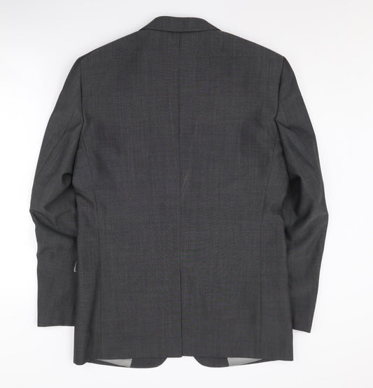 Next Men's Grey Formal Blazer, Size 38R, Two-Button