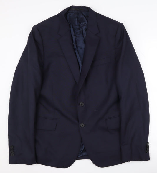 Paul Smith Men's Blue Wool Blazer Jacket Size 44