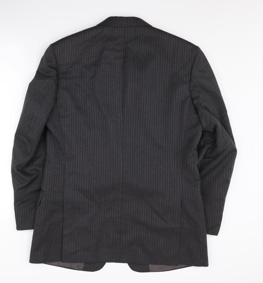 St Michael Men's Grey Stripe Blazer, 40R, Business-Ready
