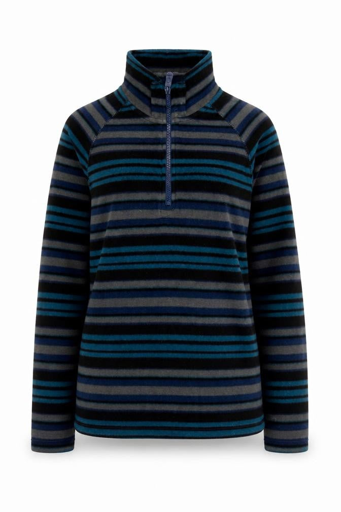 Cotton Womens Traders Black Striped Sweatshirt S