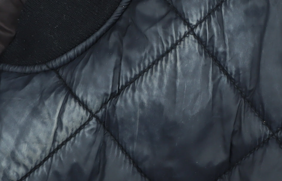 Next Women's Black Quilted Long Jacket Size 16