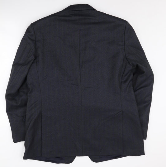 Eric Spencer Men's Blue Suit Jacket 46 Regular