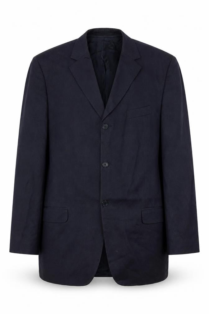Mens 40 Chest Regular Pierre Cardin Blue Three-Button Suit Jacket