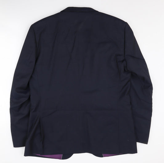 Next Men's Blue Wool Blazer 42R Italian Formal