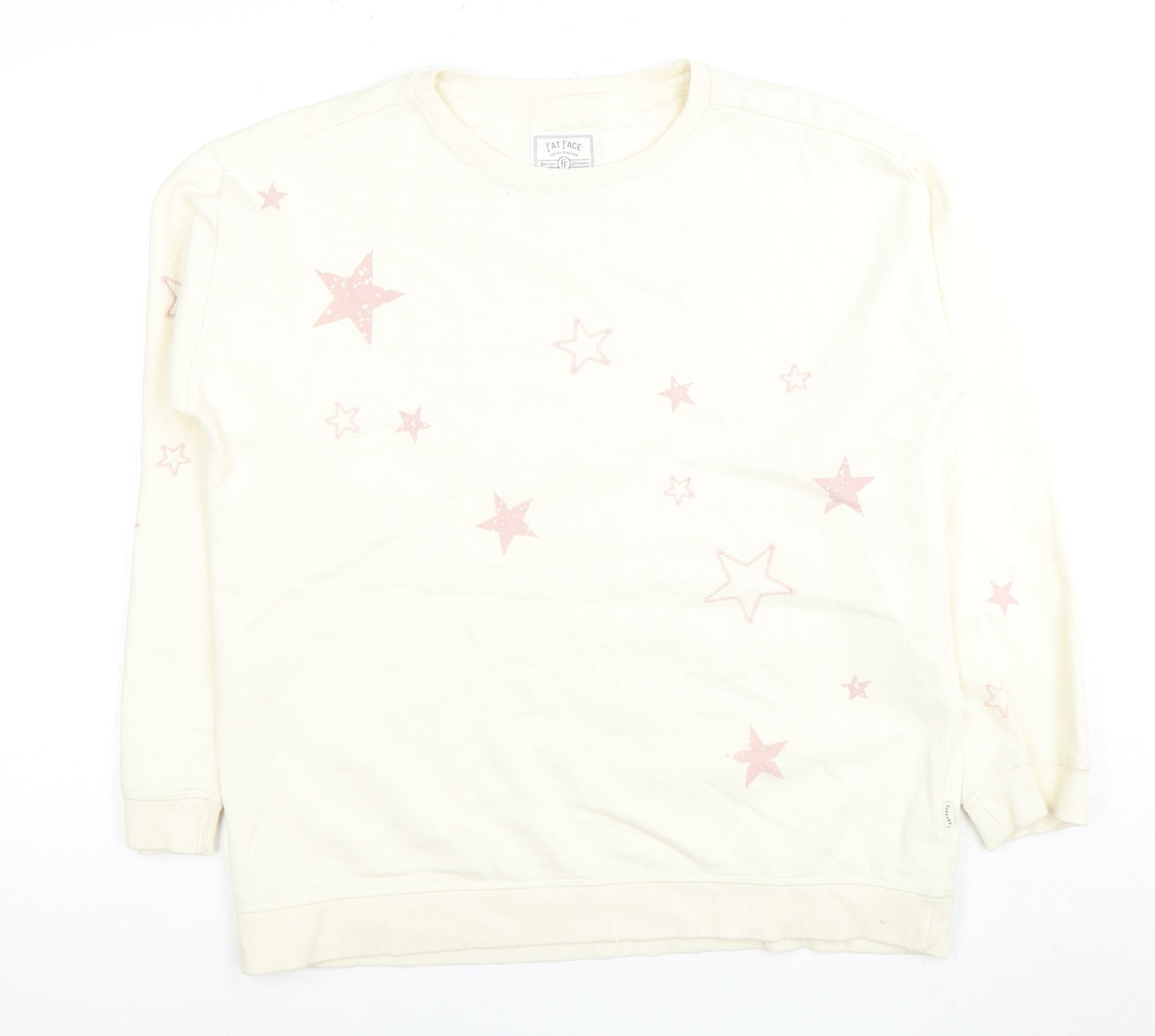 Fat Face Women's Ivory Star Print Sweatshirt, Size 12