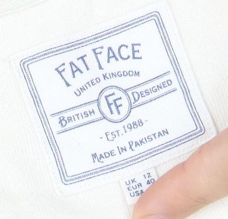 Fat Face Women's Ivory Star Print Sweatshirt, Size 12