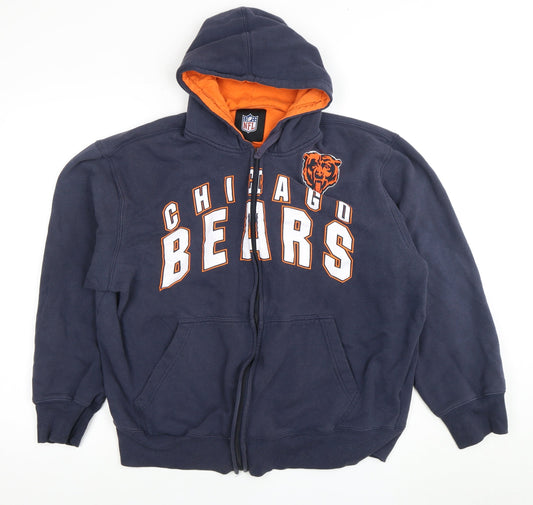 NFL Men's Blue Hoodie XL Full Zip Sports Logo