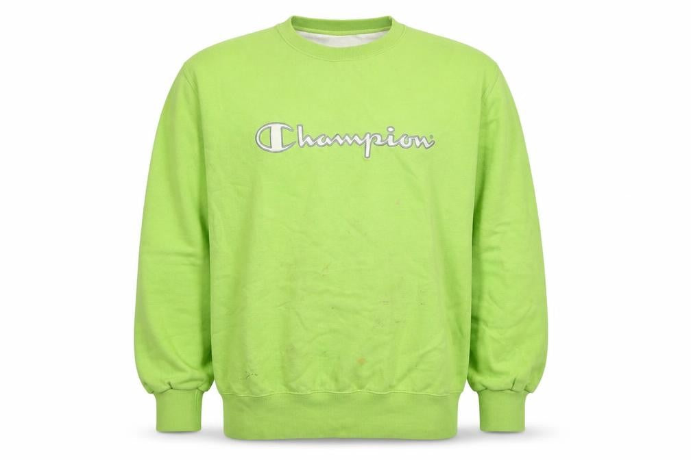 Mens UK L  Champion Green Pullover Sweatshirt