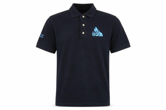 Henbury Men's Black Polo Shirt Medium, Logo Accent