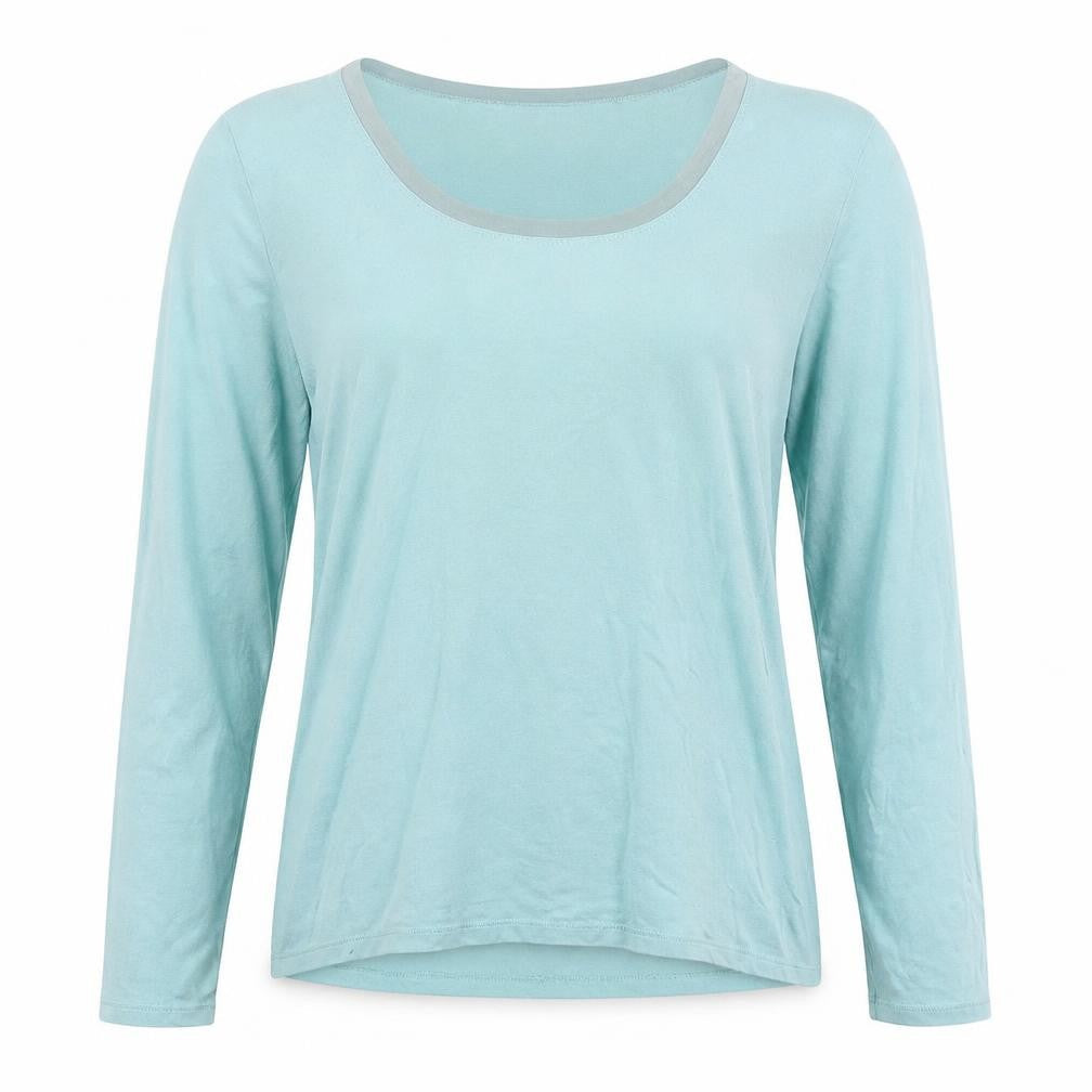 Womens UK Size 14 Laura Ashley Blue Viscose Blend T-Shirt