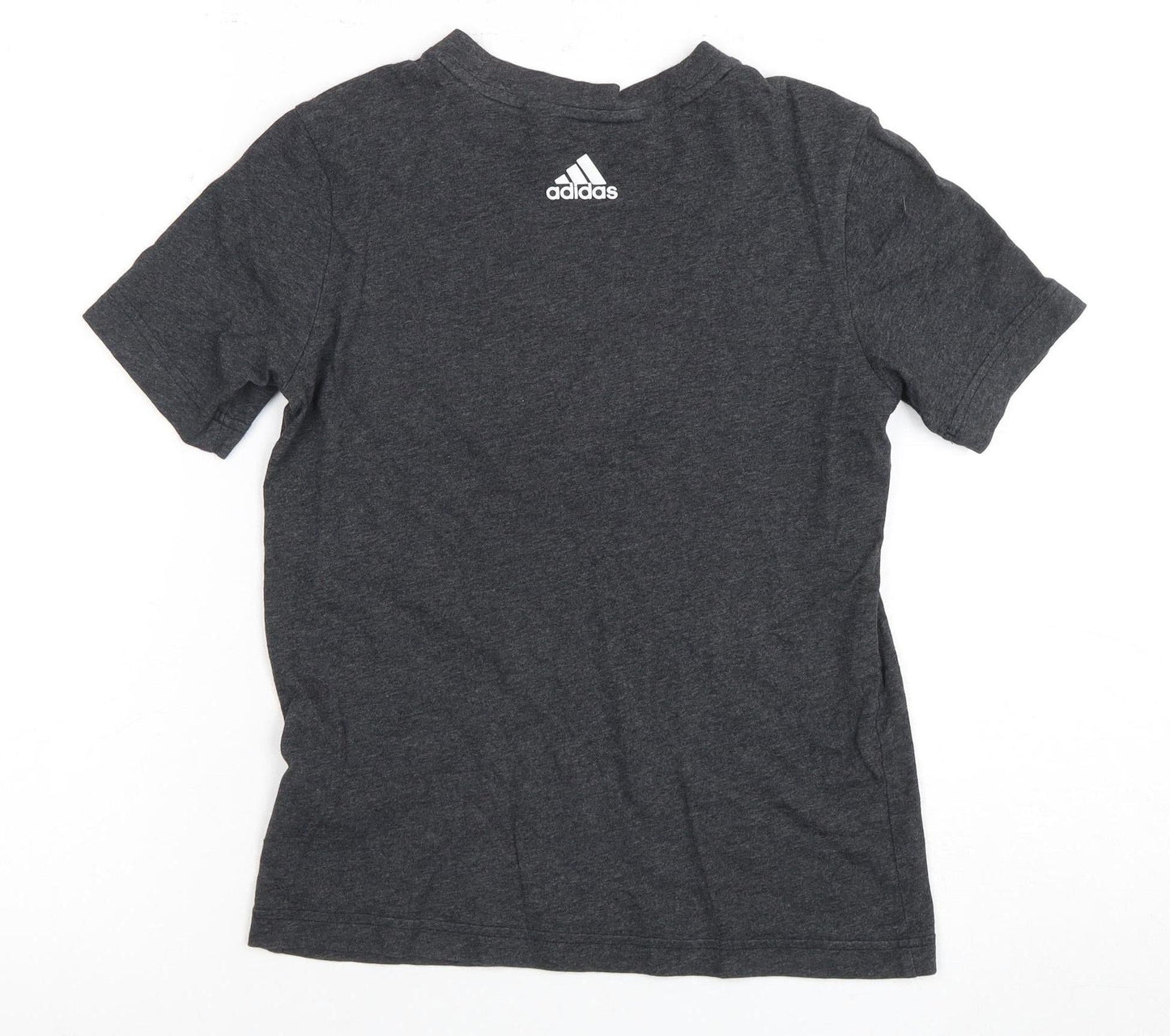 Adidas Boys Grey Graphic T-Shirt, 6-7 Years