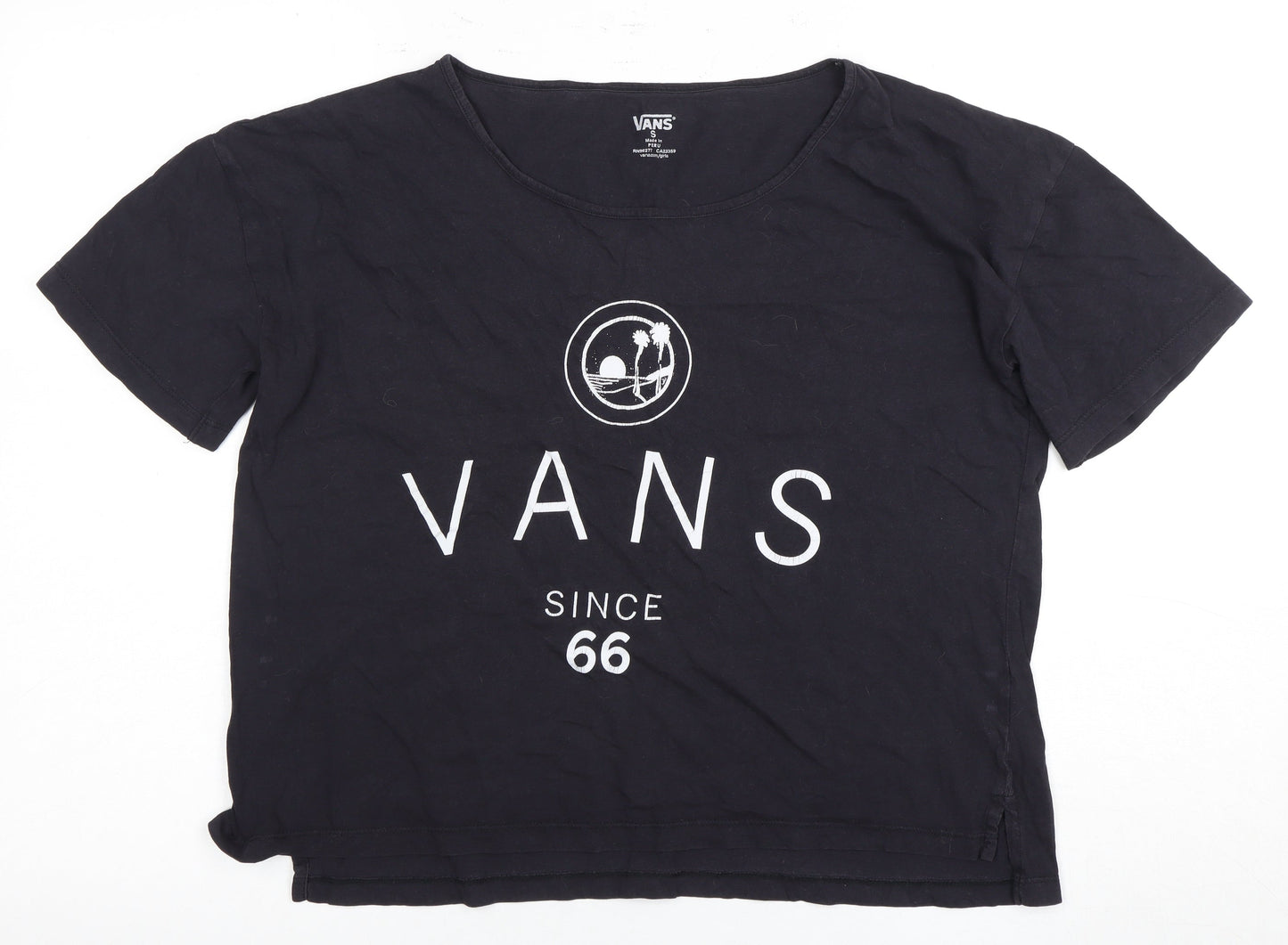 Vans Women's Black Basic T-Shirt, Size S, Casual Wear