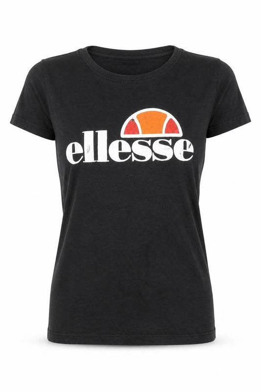 Teenss UK Size S ellesse Black 100% Cotton T-Shirt