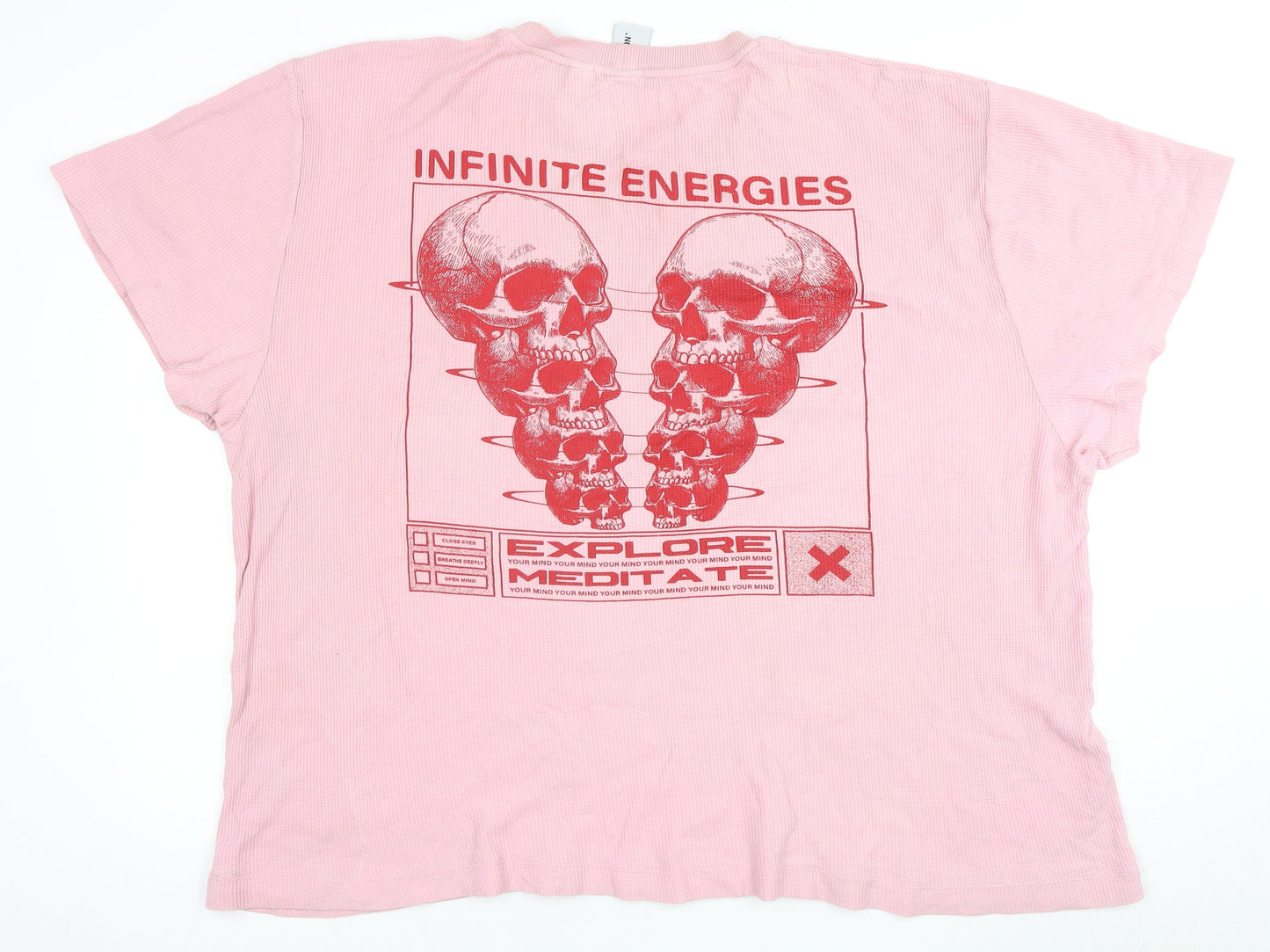 Collusion Unisex Pink T-Shirt, Size 14, Casual Spring Style