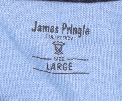 James Pringle Men's Blue Polo Shirt Size L