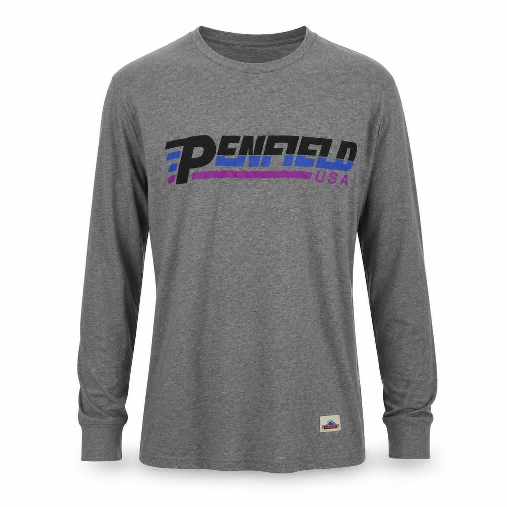 Penfield Men's Grey Graphic Print Long Sleeve T-Shirt