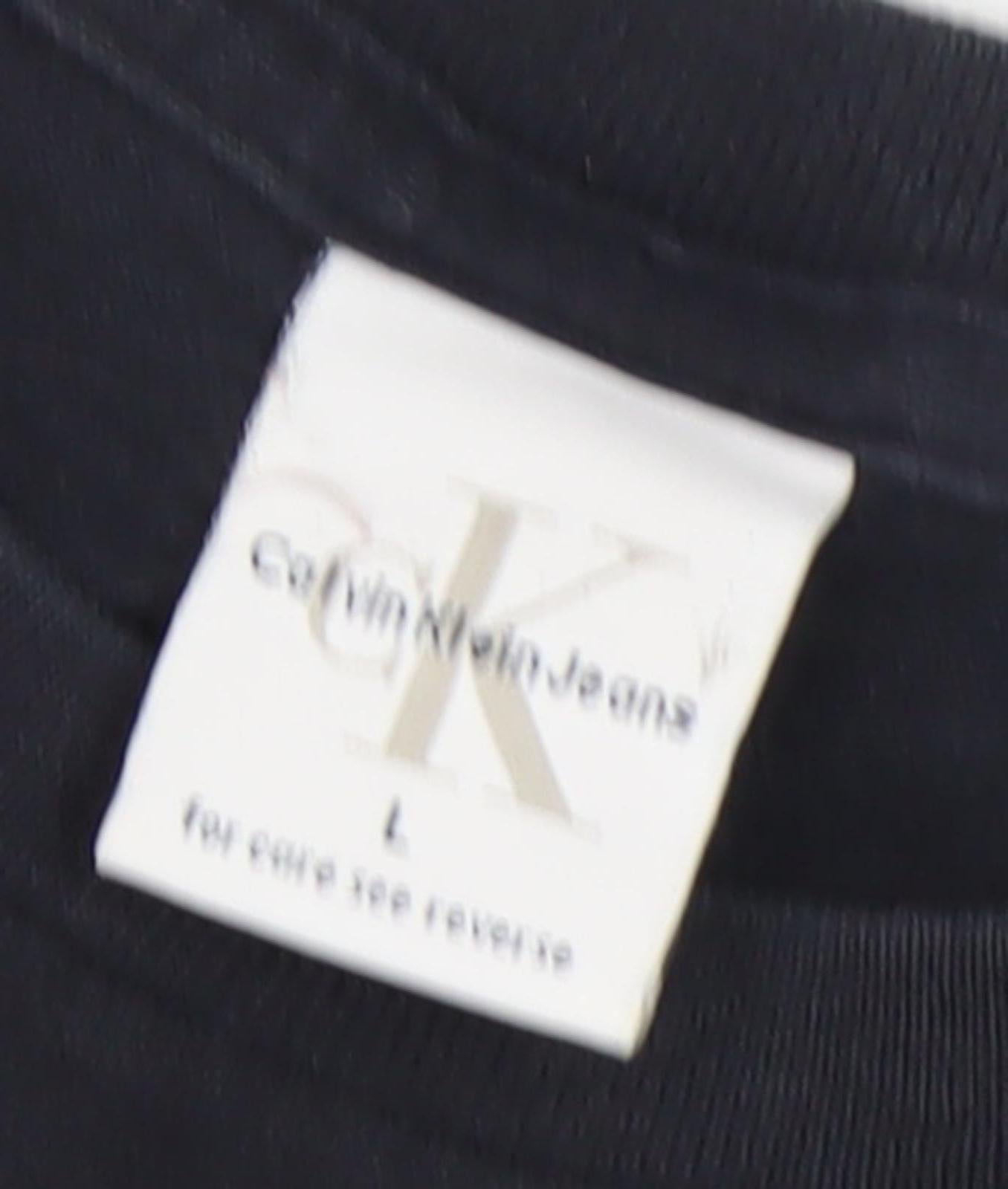 Calvin Klein Black T-Shirt, Unisex, Size L