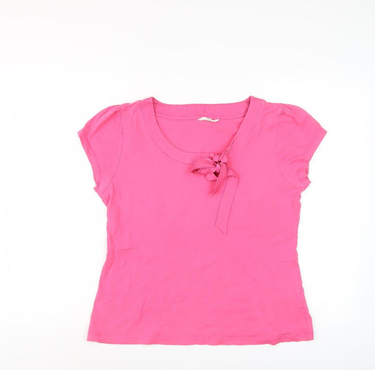 Lakeland Women's Pink Bow T-Shirt Size 16 Round Neck