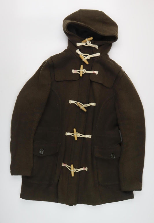 Superdry Men's Brown Wool Duffle Coat L