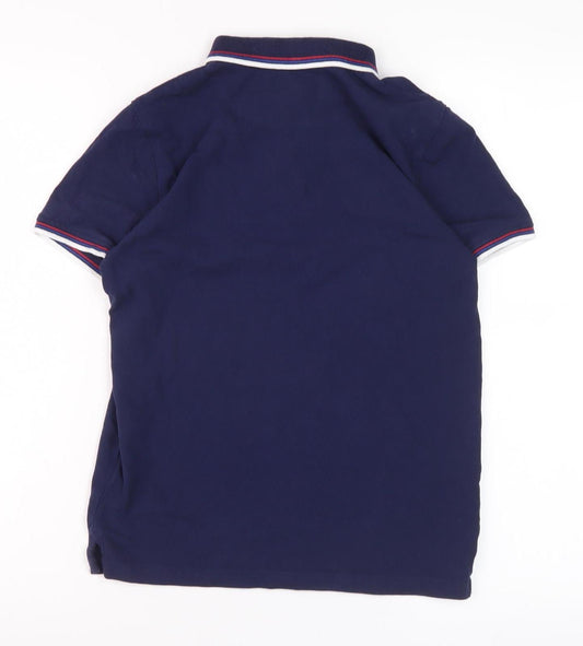 Lyle & Scott Boys Blue Polo Shirt 12-13 Years Logo Accent