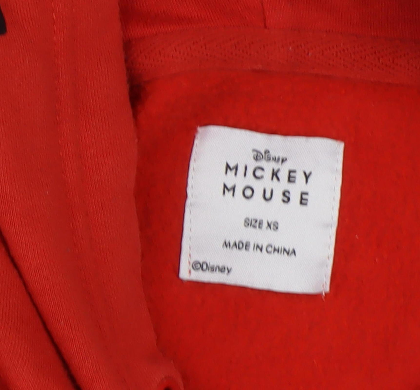 Disney Unisex Red Mickey Mouse XS Pullover Hoodie