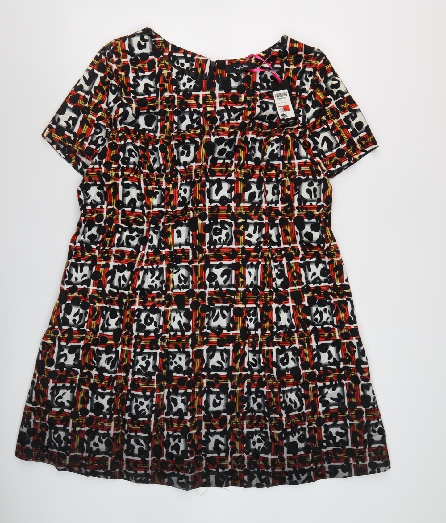 Simply Be Women Multicoloured A-Line Dress Size 16