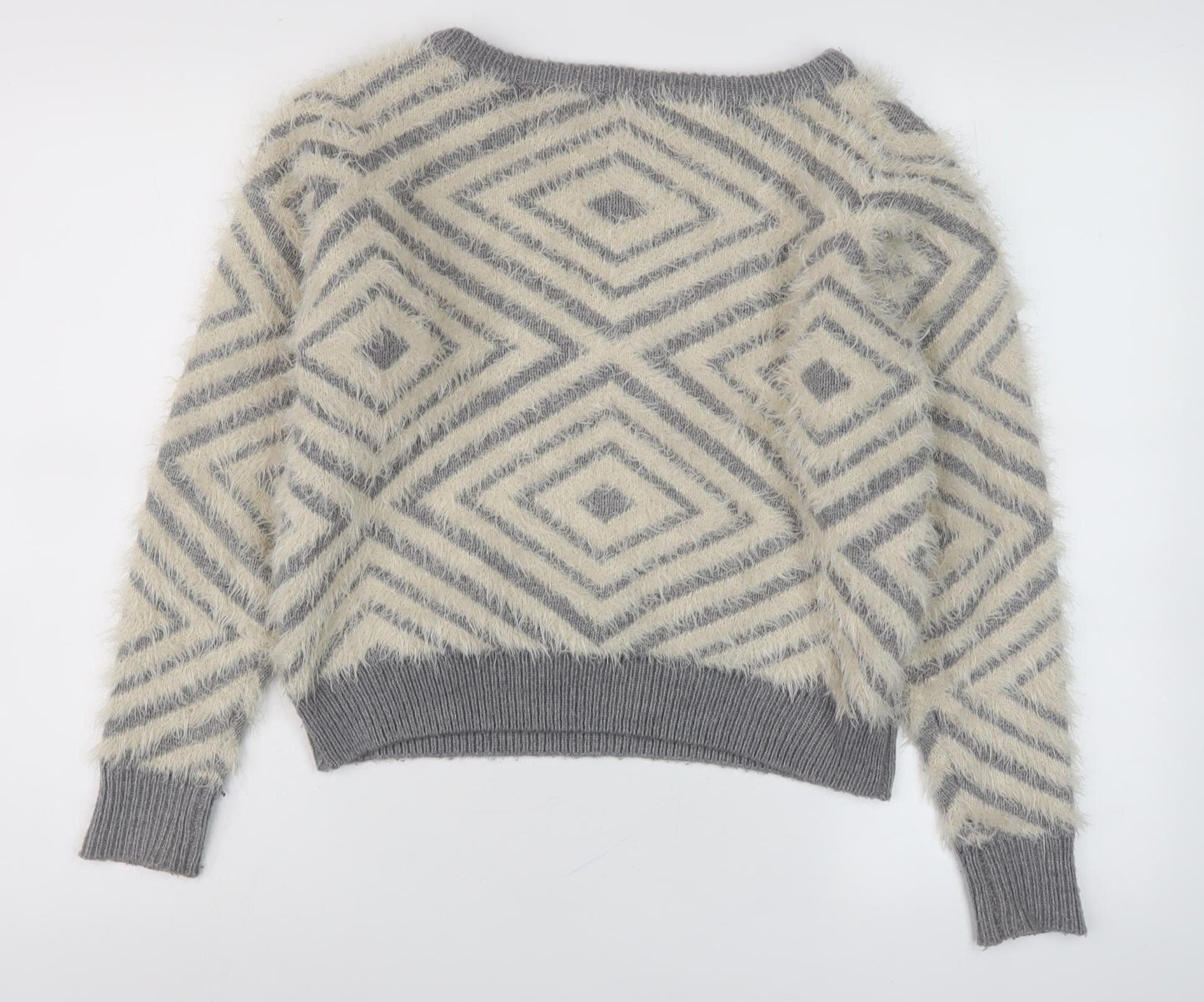 New Look Women's Grey Pullover Jumper Size 8