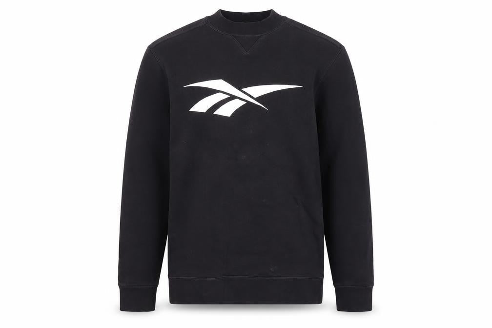 Mens UK M Regular Reebok Black Pullover Sweatshirt