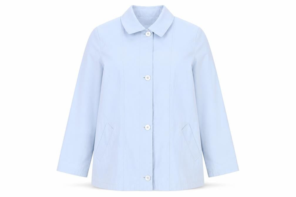 Eleganzé Women's Blue Button-Up Coat Size 18