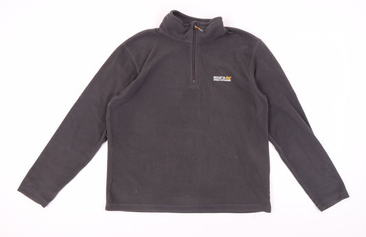 Regatta Men's Black 1/4 Zip Fleece Sweatshirt M