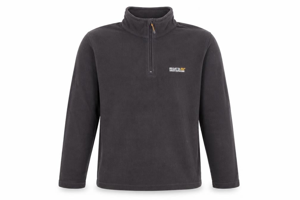 Mens UK M Regular Regatta Black 1/4 Zip Sweatshirt