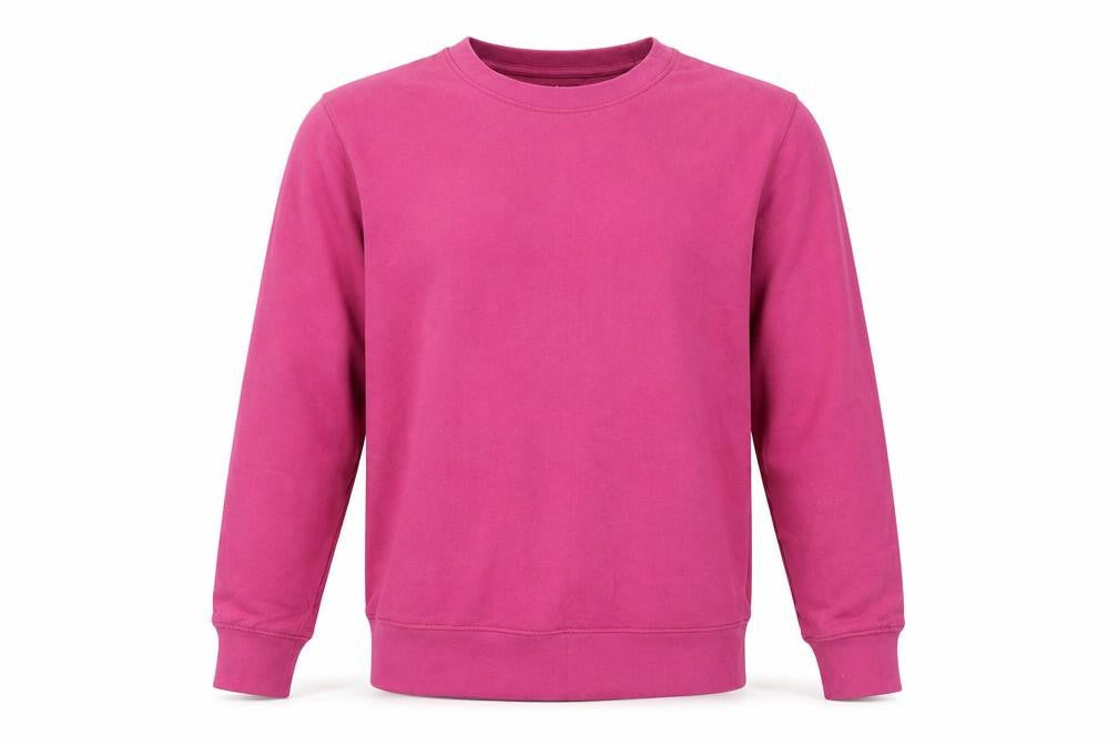 Front view of ANYDAY John Lewis Men's Pink Crew Neck Sweatshirt L