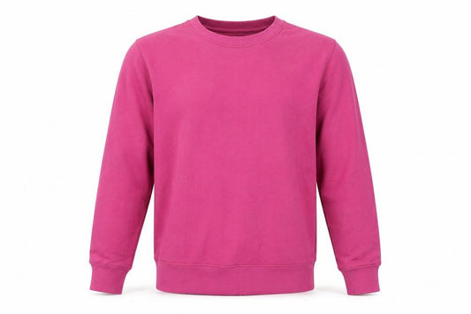 Front view of ANYDAY John Lewis Men's Pink Crew Neck Sweatshirt L