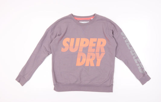 Superdry Women's Purple Sweatshirt, M, Pullover, Casual